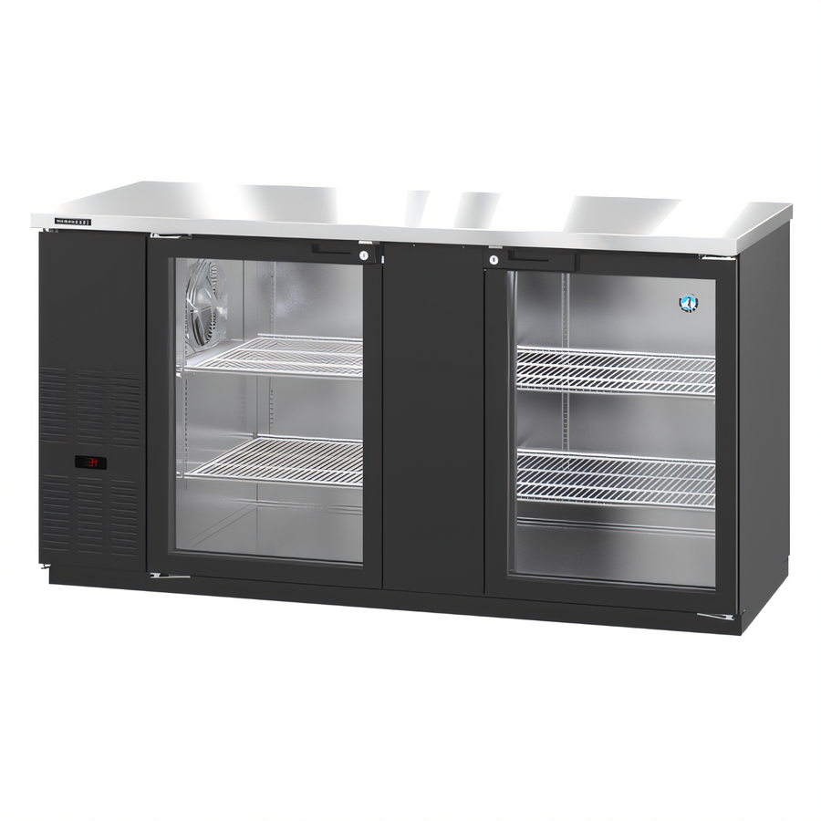 Product image #1 for Hoshizaki BB69-G Two-Section Back Bar Refrigerator with Glass Swing Doors, 69-1/2-Inch
