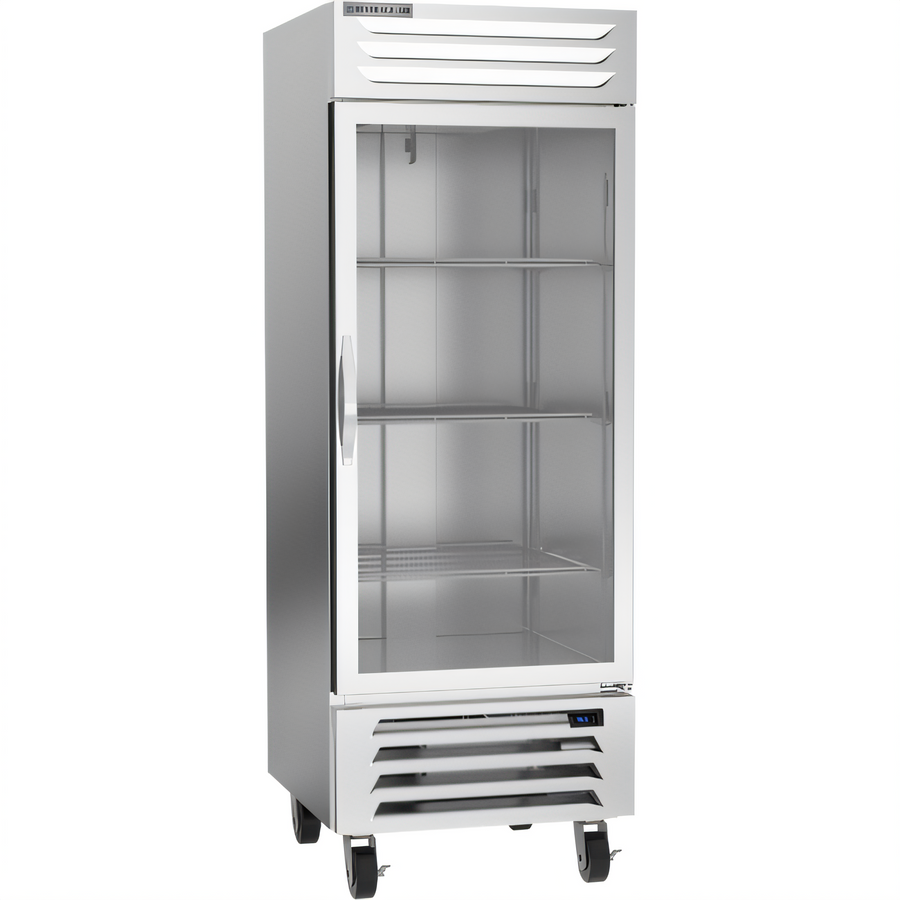 Product image #1 for Beverage-Air Vista® Series One-Section Reach-In Refrigerator with Glass Door, 25.97 Cu. Ft., Bottom-Mounted Self-Contained
