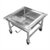 Thumbnail image #1 for Mobile Stainless Steel Utensil Cleaner and Soak Sink with 1 Compartment, 27 x 27 x 21-3/4 Inches