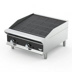 Thumbnail image #1 for Vollrath CBGMD-24 24-Inch Medium-Duty Countertop Radiant Gas Charbroiler, Stainless Steel, Manual Controls, 80,000 BTU