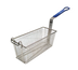 Thumbnail image #1 for Admiral Craft Nickel Plated Steel Fry Basket with Front Hook and Blue Handle, 13-1/4 x 5-5/8 x 5-5/8 In.