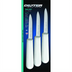 Thumbnail image #1 for Dexter-Russell Sani-Safe 3-1/4-Inch Cook's Style Paring Knife, Stain-Free High-Carbon Steel, Textured White Polypropylene Handle, Pack of 3