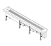 Thumbnail image #1 for Dinex DXIESSB10 10-Foot Slat Belt Tray Make-Up Motorized Conveyor