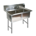 Thumbnail image #1 for BK Resources Two Compartment Stainless Steel Sink, 18