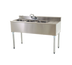 Thumbnail image #1 for Eagle Group 1800 Series 3-Compartment Underbar Sink with Right Drainboard, 48 x 20 x 33-1/2 Inches, 304 Stainless Steel