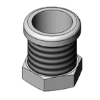 Thumbnail image #1 for T&S Brass B-KFD Deck Flange for Spray Hose, for 1-Inch-Thick Countertops