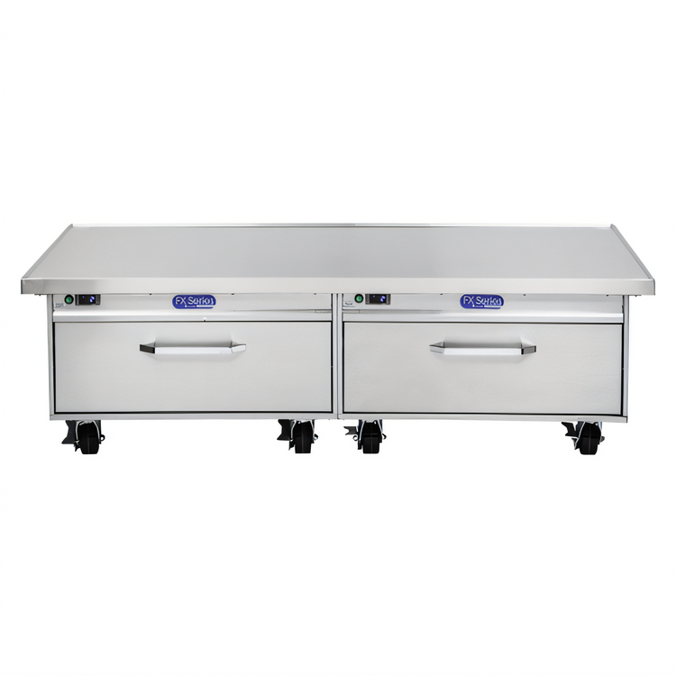 Product image #1 for Randell FX Series Flexible Refrigerator/Freezer Chef Stand, 76 Inch Wide, 2-Drawer, Self-Contained