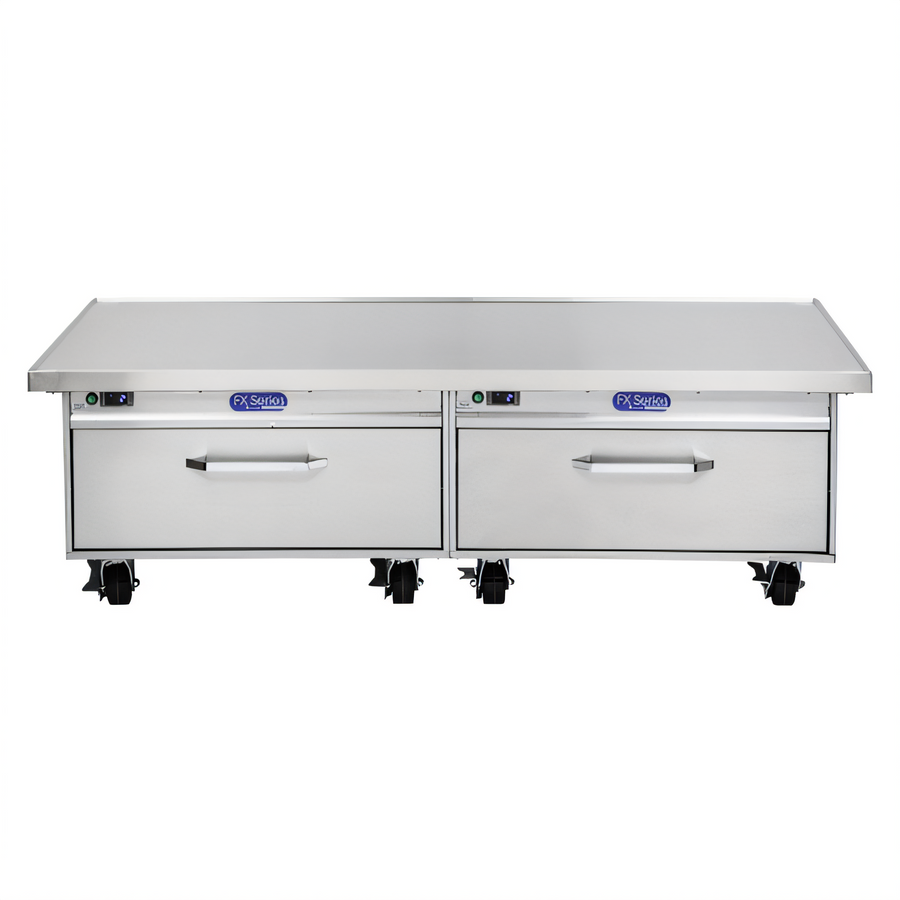 Product image #1 for Randell FX Series Flexible Refrigerator/Freezer Chef Stand, 76 Inch Wide, 2-Drawer, Self-Contained