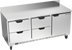 Thumbnail image #1 for Beverage-Air 72-Inch Three-Section Worktop Refrigerator with 4 Drawers and 1 Door