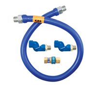 Dormont Blue Hose 36-Inch 1/2-Inch I.D. Moveable Gas Connector Hose Assembly with Double Swivel MAX and SnapFast Quick-Disconnect