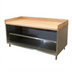 Thumbnail image #1 for BK Resources 72-Inch Chef Table with 1-3/4-Inch Hard Maple Bakers Top and Open Front Stainless Steel Base