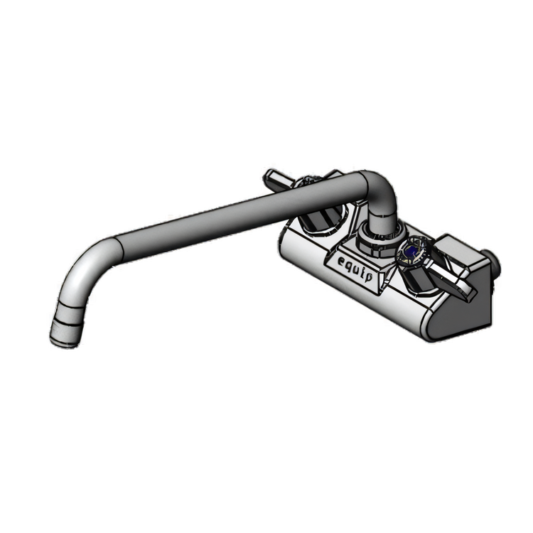 Product image #1 for equip 4-Inch Wall Mount Mixing Faucet with 12-Inch Swivel Gooseneck Spout
