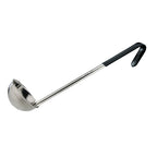 Thumbnail image #1 for Winco Prime LDCN-4K 4 oz One-Piece Stainless Steel Ladle with Black Handle Case of 72