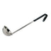Thumbnail image #1 for Winco Prime 4 oz One-Piece Black Handle Stainless Steel Ladle