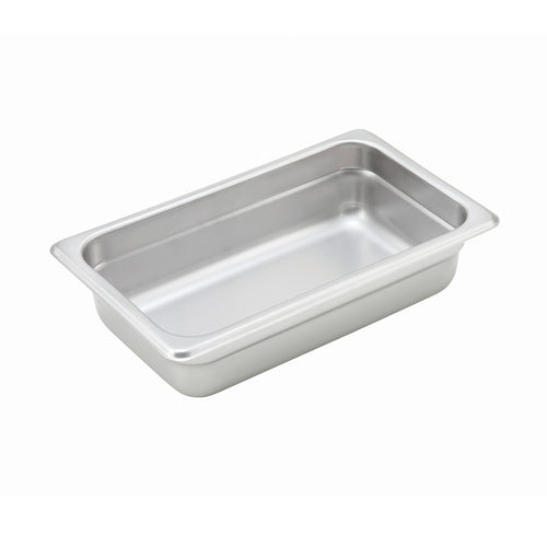 Product image #1 for Winco 1/4 Size 2-1/2 Inch Deep Solid Heavy Weight Anti-Jamming Steam Table Pan, 22 Gauge Stainless Steel