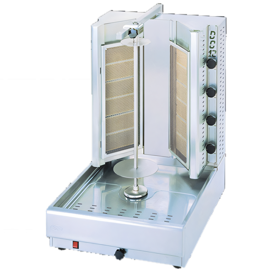Product image #1 for Visvardis Turbo Gyro Gas Vertical Broiler, 130-145 lb. Meat Capacity, 72,000 BTU