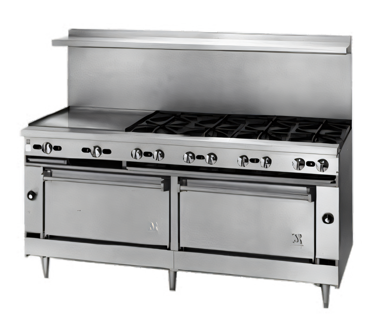 Product image #1 for Jade Bistro 36-Inch Shallow-Depth Gas Restaurant Range with 36-Inch Griddle and Standard Oven