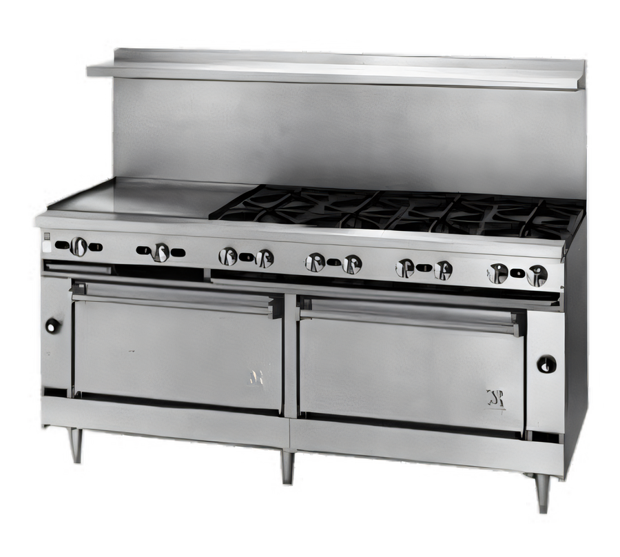 Product image #1 for Jade Bistro 36-Inch Shallow-Depth Gas Restaurant Range with 36-Inch Griddle and Standard Oven