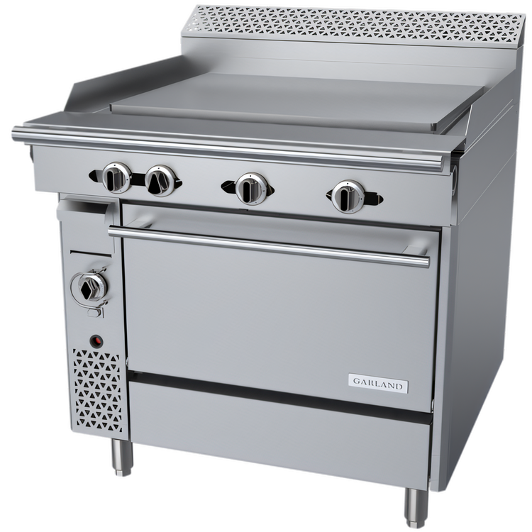 Product image #1 for Garland Cuisine Series Heavy Duty 36-Inch Natural Gas Plancha Range with Convection Oven
