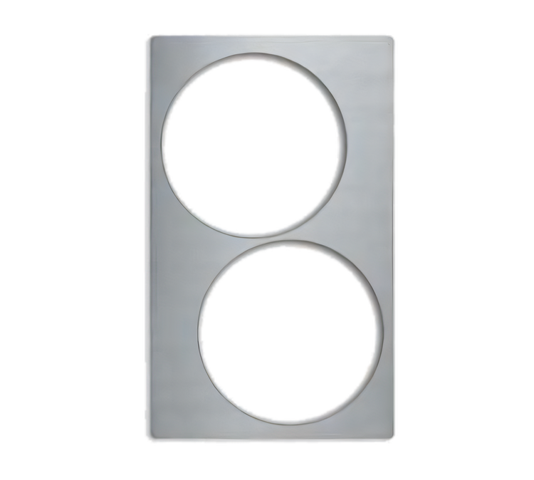Product image #1 for Miramar Single Size Stainless Steel Adapter Template for Miramar Cookware with 2 Round Cutouts