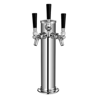 Omcan USA Triple Tap Countertop Beer Tower for Keg Coolers