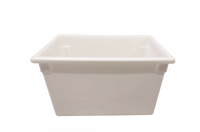 Omcan USA 18 x 26 x 15 Inch Rectangular Stackable Polypropylene Food Storage Container, White