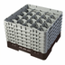 Thumbnail image #1 for Cambro Camrack® Full-Size 20-Compartment Brown Glass Rack with 6 Extenders, 11-3/4-Inch Height