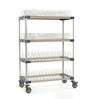 Thumbnail image #1 for Metro MetroMax 4 MAX4-PR48VX3 48-Inch Mobile 4-Tier Polymer Drying Rack with Tray and Cutting Board Rack