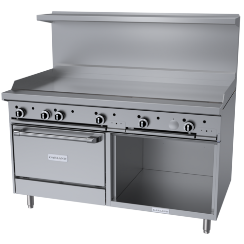 Product image #1 for Garland G Starfire Pro 60-Inch Commercial Gas Restaurant Range with Full-Width Griddle, Convection Oven and Storage Base