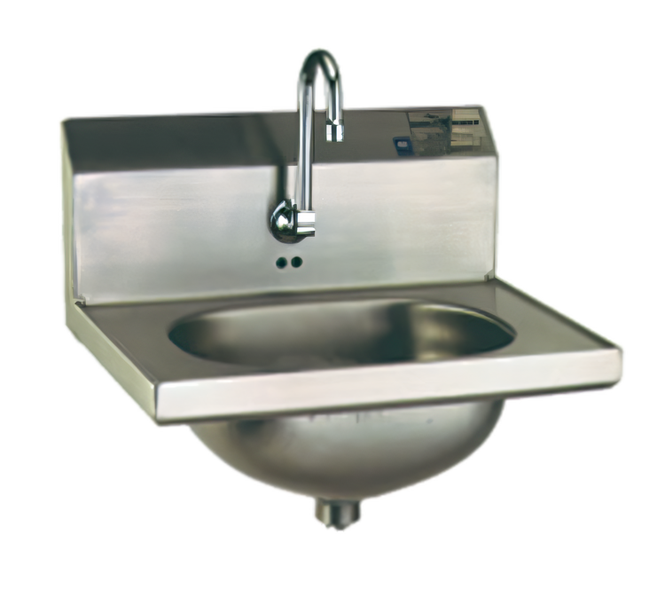 Product image #1 for Eagle Group Wall-Mount Hand Sink with Electronic Eye Gooseneck Spout, 304 Stainless Steel, 13-1/2 x 9-3/4 x 6-3/4 Inch Bowl