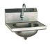 Thumbnail image #1 for Eagle Group Wall-Mount Hand Sink with Electronic Eye Gooseneck Spout, 304 Stainless Steel, 13-1/2 x 9-3/4 x 6-3/4 Inch Bowl