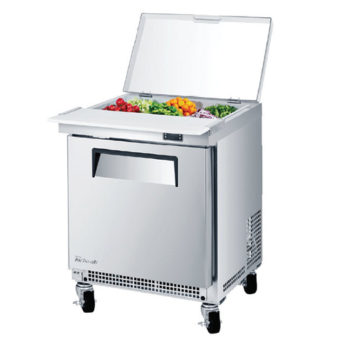 Product image #1 for Turbo Air M3 Series 24-Inch Wide One-Section Sandwich/Salad Prep Table with 6-Pan Top, Clear Lid, and Rear-Mounted Self-Contained Refrigeration