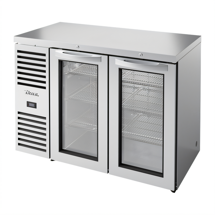 Product image #1 for True Premier Bar 48-Inch Two-Section Refrigerated Back Bar Cooler with Locking Glass Doors