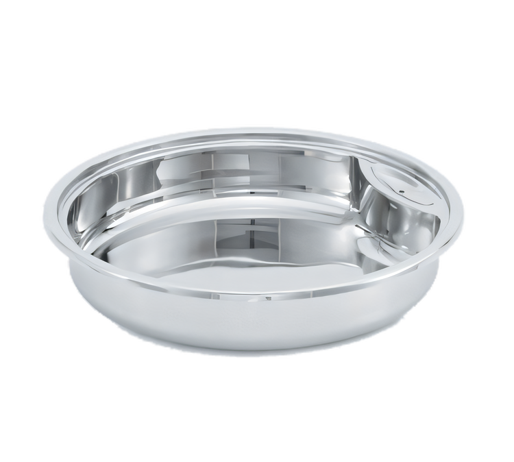Product image #1 for Intrigue® Round 18-0 Stainless Steel Replacement Food Pan for Induction Chafers, 5.92 Qt (5.6 L)