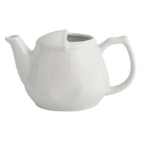 Winco 15 oz White Porcelain Teapot, Without Lid