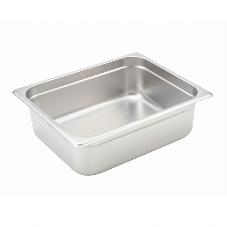 Product image #1 for Winco SPJH-204 1/2 Size Solid Steam Table Pan, 4-Inch Deep, 22-Gauge Heavy Weight Stainless Steel