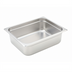 Thumbnail image #1 for Winco SPJH-204 1/2 Size Solid Steam Table Pan, 4-Inch Deep, 22-Gauge Heavy Weight Stainless Steel