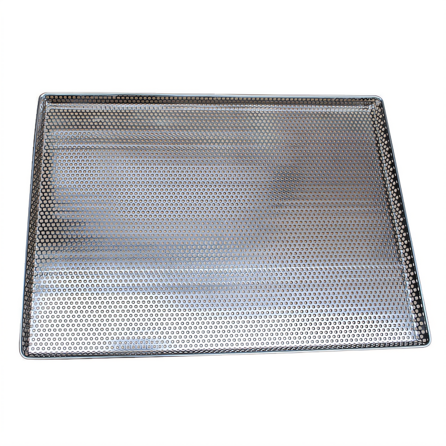 Product image #1 for Omcan Perforated Full-Size Stainless Steel Baking Tray, 18 x 26 x 1 Inch