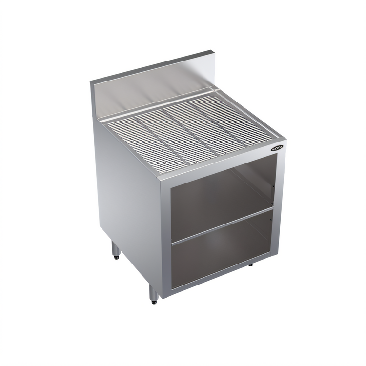 Product image #1 for Krowne Royal Series 24-Inch Underbar Glass Rack Storage Unit with Drainboard Top and Middle Shelf