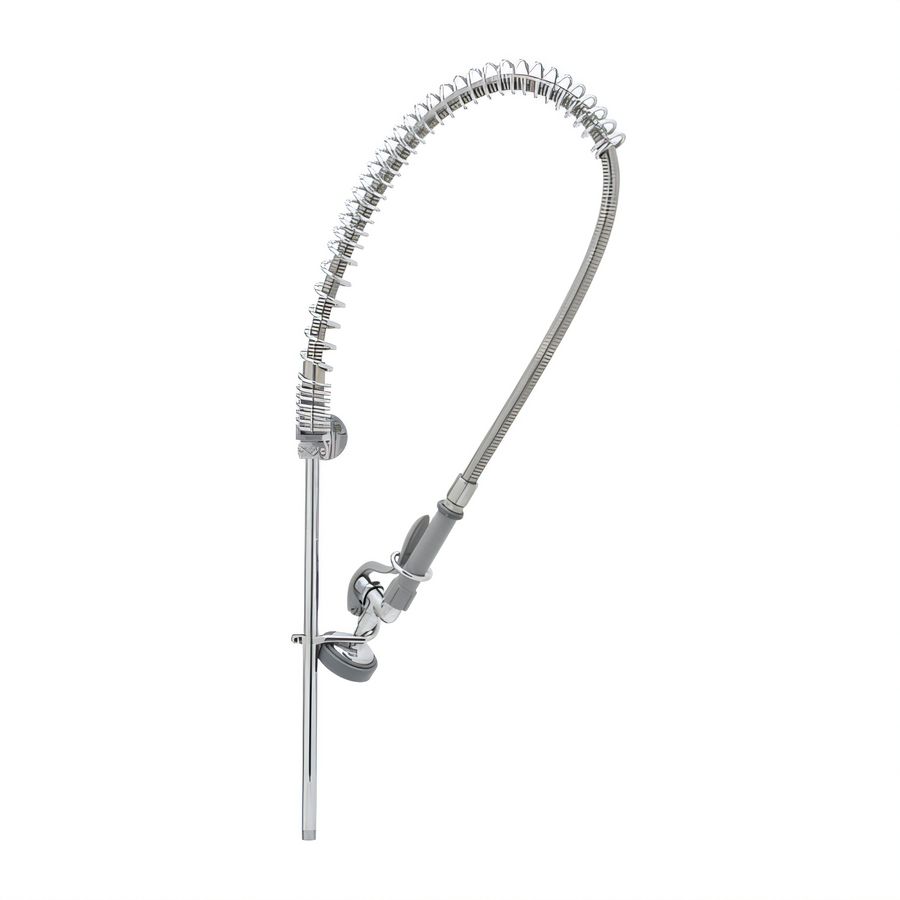 Product image #1 for T&S Brass B-0133-LB Spring-Action Pre-Rinse Unit with 18-Inch Riser, 44-Inch Hose, 1.15 GPM Spray Valve, Less Base Faucet