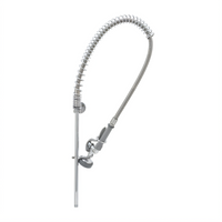T&S Brass B-0133-LB Spring-Action Pre-Rinse Unit with 18-Inch Riser, 44-Inch Hose, 1.15 GPM Spray Valve, Less Base Faucet