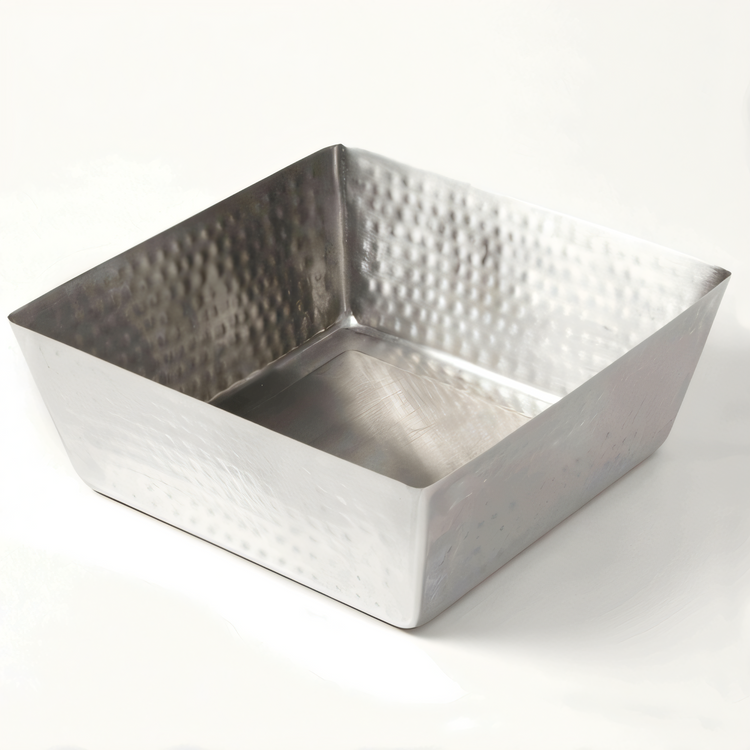 Product image #1 for American Metalcraft 254 oz Square Stainless Steel Hammered Finish Mixing Bowl