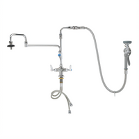 T&S Brass Single-Hole Deck-Mount Pot and Kettle Filler Add-On Faucet with 18-Inch Swing Nozzle