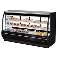 Turbo Air 96 1/2-Inch High Profile Full-Service Refrigerated Deli Case, Self-Contained, Curved Glass, 33.2 Cu. Ft.