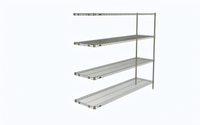 Metro Super Erecta 4-Shelf Add-On Wire Shelving Unit, 72