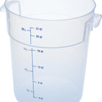 Thumbnail image #1 for CFS Brands StorPlus™ 1096930 22 qt Round Clear Polycarbonate Food Storage Container with Handles, Container Only Case of 6