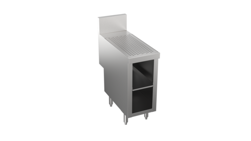 Product image #1 for Krowne Stadium Series 12-Inch Stainless Steel Underbar Drainboard Storage Cabinet with Locking Door