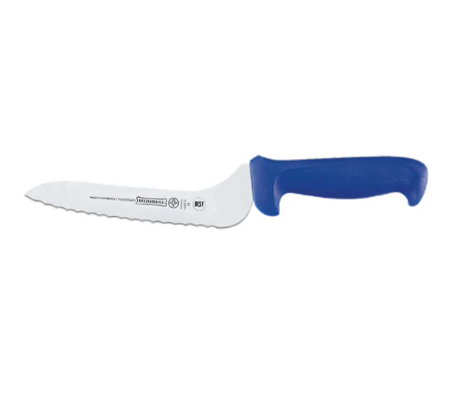 Product image #1 for Mundial 7-Inch Offset Serrated Sandwich/Bread Knife with Blue Polypropylene Handle