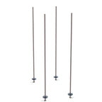 Thumbnail image #1 for Metro qwikTRAK BTAK4 High-Density Storage Stationary Intermediate Unit Kit with Four 74-Inch Posts, Gray Epoxy-Coated Antimicrobial Finish