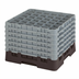 Thumbnail image #2 for Cambro Camrack 36-Compartment Full-Size Low-Profile Glass Rack with 6 Soft Gray Extenders